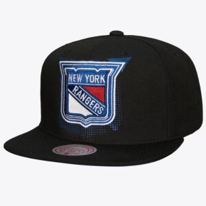 Mitchell & Ness Black New York Rangers Big Face 7.0 Vintage Snapback Hat Black 1185140