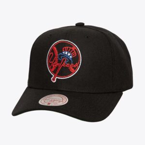 Mitchell & Ness Black New York Yankees Neon Logo Pro Crown Snapback Hat Black 884821