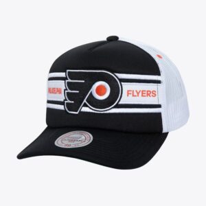 Mitchell & Ness Black Philadelphia Flyers Sideline Trucker Snapback Hat Black 1193197