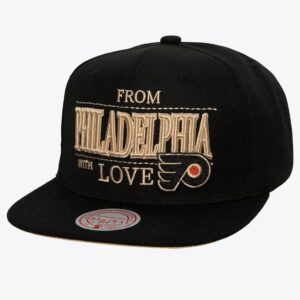 Mitchell & Ness Black Philadelphia Flyers With Love Snapback Hat Cream 1193221