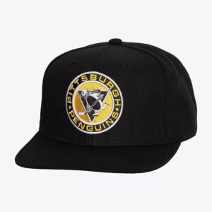 Baseball Cap Mitchell & Ness Black Pittsburgh Penguins Alternate Flip Snapback Hat Black 1193139