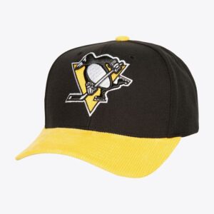 Baseball Cap Mitchell & Ness Black Pittsburgh Penguins Cord Pro Snapback Hat Black 1200007