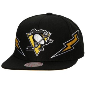 Baseball Cap Mitchell & Ness Black Pittsburgh Penguins Vintage Double Trouble Snapback Hat Black 1193126