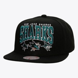 Mitchell & Ness Black San Jose Sharks Champ Stack Snapback Hat Black 1200057