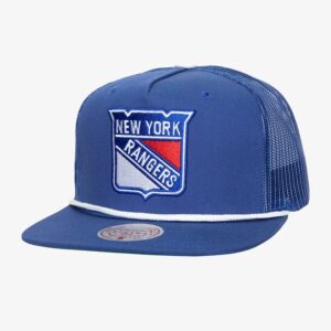 Mitchell & Ness Blue New York Rangers Roper Trucker Adjustable Hat Blue 1185176