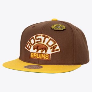 Mitchell & Ness Brown Boston Bruins 60th Anniversary Snapback Hat Brown 1070895