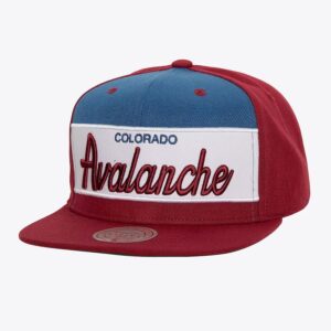 Mitchell & Ness Burgundy Colorado Avalanche Retro Sport Snapback Hat Black 1103478