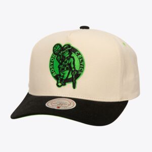 Mitchell & Ness Cream Boston Celtics Overspray Pro Crown Snapback Hat Cream 774729