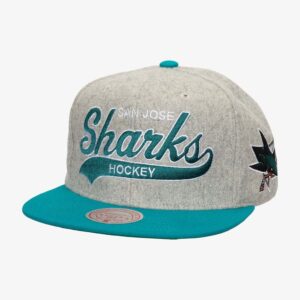 Mitchell & Ness Gray San Jose Sharks Tailsweep 2.0 Melton Snapback Hat Grey 1200077