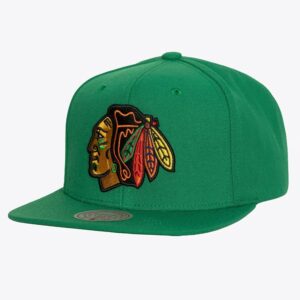 Mitchell & Ness Green Chicago Blackhawks Alternate Flip Snapback Hat Green 1089813