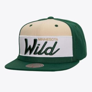 Mitchell & Ness Green Minnesota Wild Retro Sport Snapback Hat Green 1170282