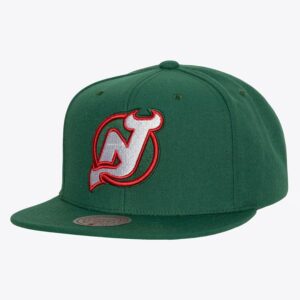 Mitchell & Ness Green New Jersey Devils Alternate Flip Snapback Hat Green 1170313