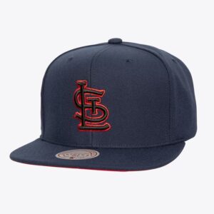 Mitchell & Ness Navy St. Baseball Cap Louis Cardinals Logo Eclipse OG Snapback Hat Blue 917771