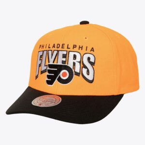 Mitchell & Ness Orange Philadelphia Flyers Boom Text Pro Vintage Snapback Hat Orange 1193230