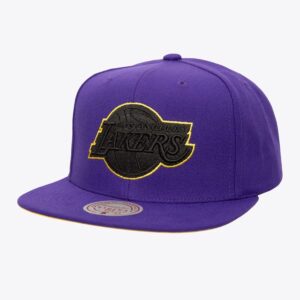 Mitchell & Ness Purple Los Angeles Lakers Logo Eclipse OG Snapback Hat Violet 928588