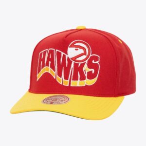 Mitchell & Ness Red Atlanta Hawks Hardwood Classics Wavy Pro Crown Snapback Hat Red 884492