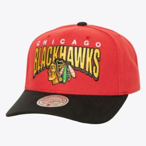 Mitchell & Ness Red Chicago Blackhawks Boom Text Pro Snapback Hat Red 1089827