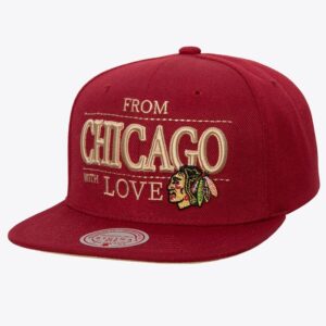 Mitchell & Ness Red Chicago Blackhawks With Love Snapback Hat Red 1089940