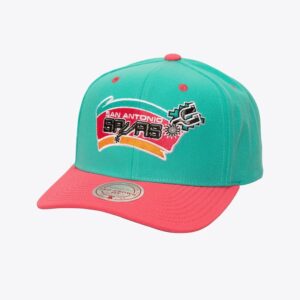 Mitchell & Ness Teal San Antonio Spurs Hardwood Classics All In 2.0 Pro Crown Snapback Hat Turquoise 774429