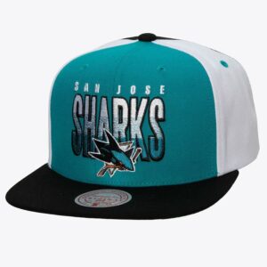 Mitchell & Ness Teal San Jose Sharks Billboard 2 Snapback Hat Blue 1200101