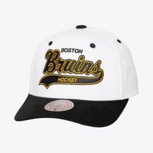 Mitchell & Ness White Boston Bruins Tail Sweep Pro Vintage Snapback Hat White 1070793