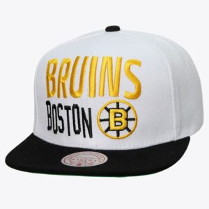 Baseball Cap Mitchell & Ness White Boston Bruins Toss Up Snapback Hat White 1070418