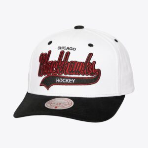 Mitchell & Ness White Chicago Blackhawks Tail Sweep Pro Snapback Hat White 1089781