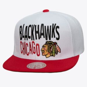 Baseball Cap Mitchell & Ness White Chicago Blackhawks Toss Up Snapback Hat White 1089786