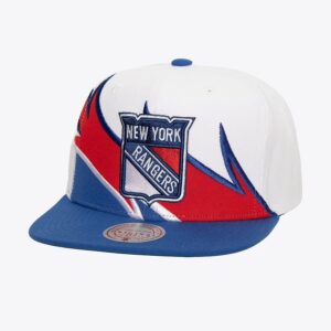 Baseball Cap Mitchell & Ness White New York Rangers Waverunner Vintage Snapback Hat White 1185183