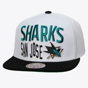 Baseball Cap Mitchell & Ness White San Jose Sharks Toss Up Snapback Hat White 1200067