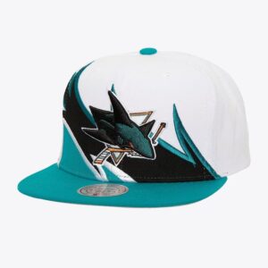 Mitchell & Ness White San Jose Sharks Waverunner Snapback Hat White 1200073