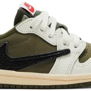 Travis Scott x Air Jordan 1 Low OG SP TD 'Medium Olive' Olive medium/Black/Sail/Muslin DO5441 200