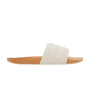 adidas Adilette Premium Slides 'Cork Pack - Wonder White' Miracle White/Miracle White/Blue ID2016