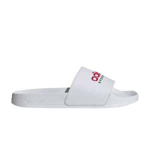 adidas Adilette Shower Slide 'White Better Scarlet' White Cloud/Better Scarlet/Collegiate Green IE8944