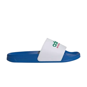 adidas Adilette Shower Slides 'Bright Royal White' Bright Royal/White Cloud/Green Team IE8943