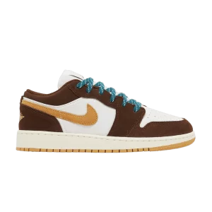 Air Jordan 1 Low GS 'Cacao Wow' Cocoa Wow/Cocoa Wow/Twine/Sail/Geode Teal/Glowing Green FB2216 200