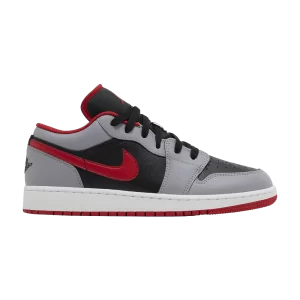 Air Jordan 1 Low GS 'Cement Fire Red' Black/Cement grey/White/Fire red 553560 060