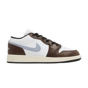 Air Jordan 1 Low SE GS 'Mocha Blue Grey' White/Black/Sail/Blue-gray FQ8156 142