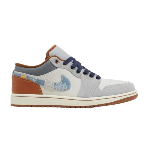 Air Jordan 1 Low SE 'Repaired Denim Swoosh' Ghost/Coconut Milk/Amber Brown/Star Blue FZ5042 041