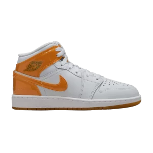 Air Jordan 1 Mid SE GS 'Gatorade Pack - Orange' Football grey/Pine green/White/Orange peel FN9053 018