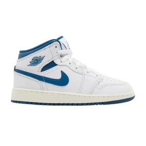 Air Jordan 1 Mid SE GS 'Industrial Blue' White/Sail/Industrial blue FN7432 141