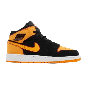 Air Jordan 1 Mid SE GS 'Vivid Orange' Black/Bright Orange/Cardinal Red/White FJ4924 008