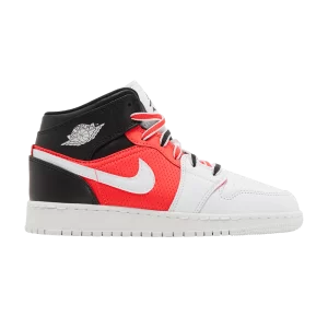 Air Jordan 1 Mid SE GS 'White Infrared' Black/Infrared 23/White FB4417 016