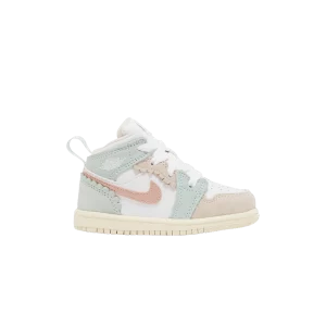 Air Jordan 1 Mid SE TD 'Scalloped Edge' White/Oxford Pink/Jade Ice/Guava Ice/Coconut Milk DZ5360 100