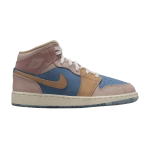 Air Jordan 1 Mid SS GS 'Zen' Aegean Storm/Hemp/Pink Oxford/Red Stardust/Sail/Sesame FN7452 400