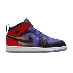 Air Jordan 1 Mid SS PS 'Skyline' Concord/Black/University Red/Psychic Purple/Peach Cream/Total Orange DX4378 400