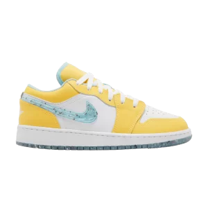 Air Jordan 1 SE GS 'Recycled Grind' Sneakers Citron Pulse/White/Action Green/Glacier DX4375 800