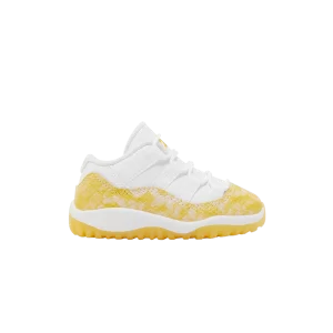 Air Jordan 11 Retro Low TD 'Yellow Snakeskin' White/Tur yellow/Sail 645107 107