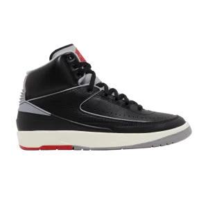 Air Jordan 2 Retro 'Black Cement' Sneakers Black/Cement grey/Fire red/Sail DR8884 001