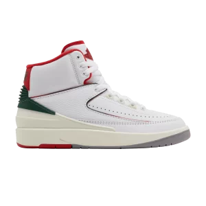 Air Jordan 2 Retro GS 'Origins' Sneakers White/Fire Red/Fir/Sail/Cement Gray DQ8562 101